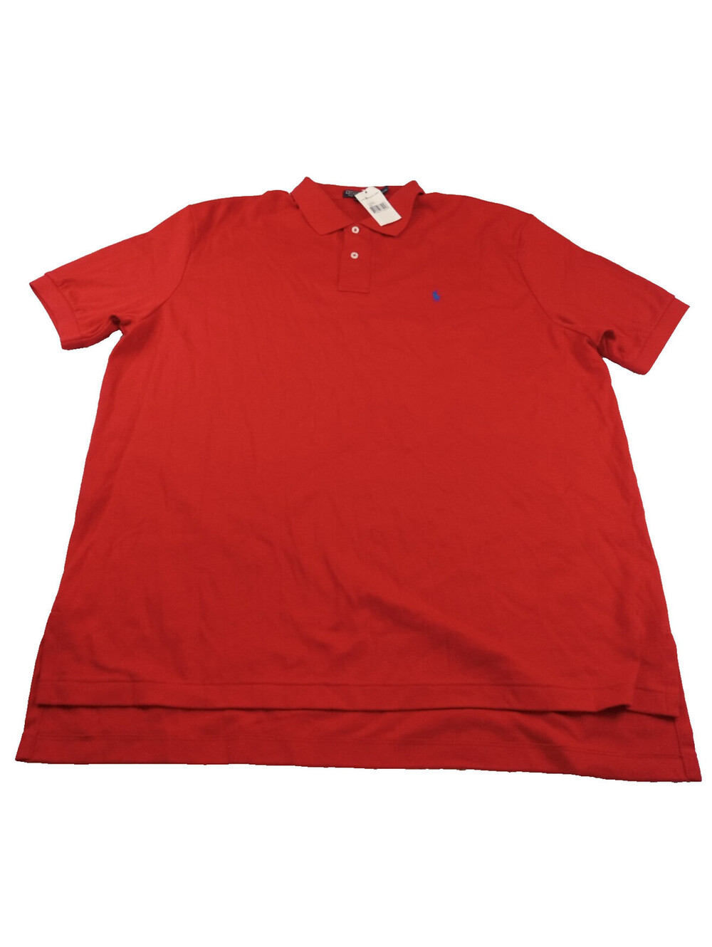 Polo Ralph Lauren Shirt Mens XXL Red Super Soft Blue Pony Classic Fit Polo 2XL